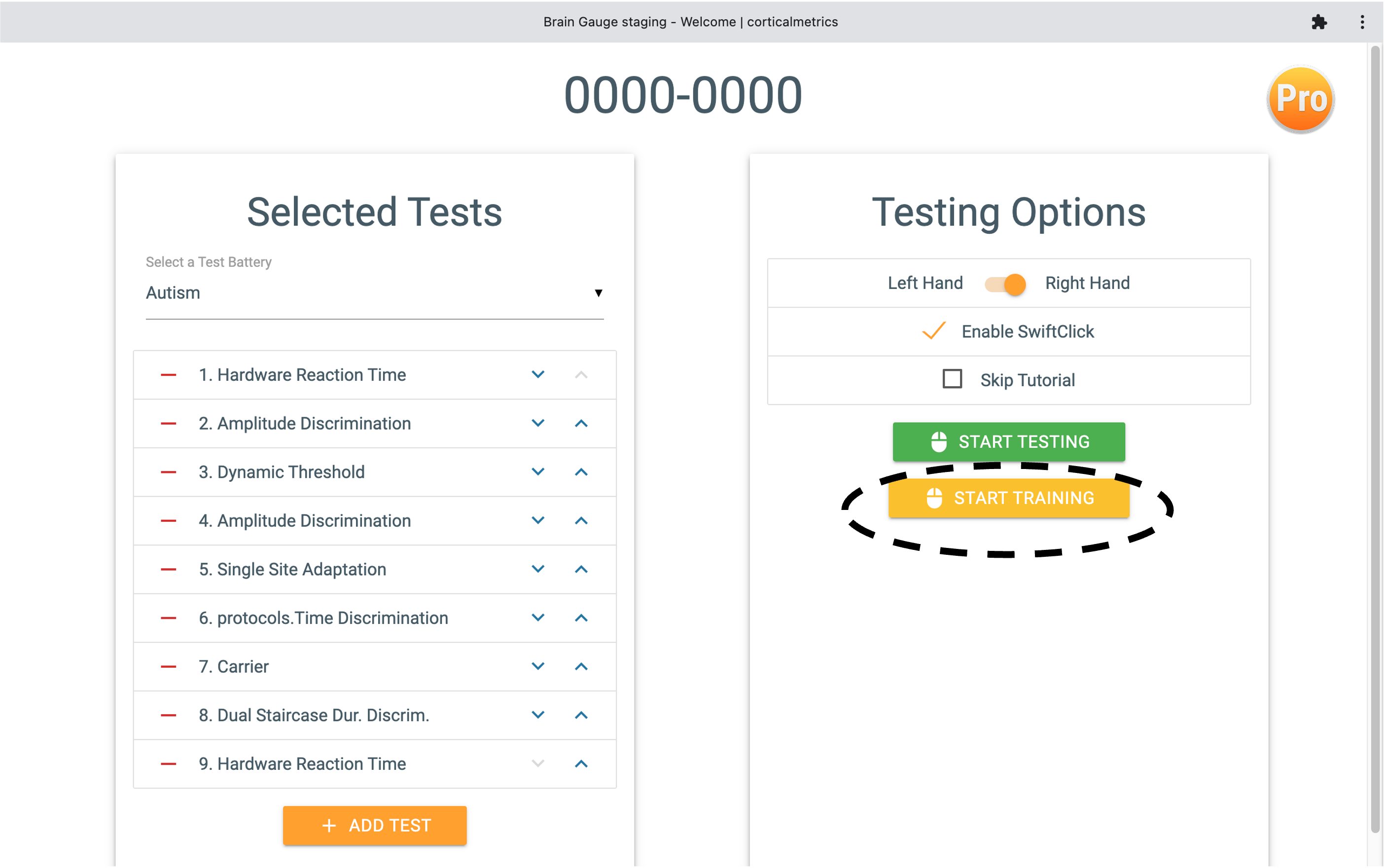 How to use the Brain Gauge training platform